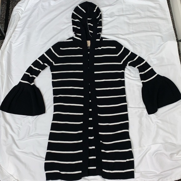 Chaser Rib Knit Hooded Cardigan Sz M - Picture 7 of 11